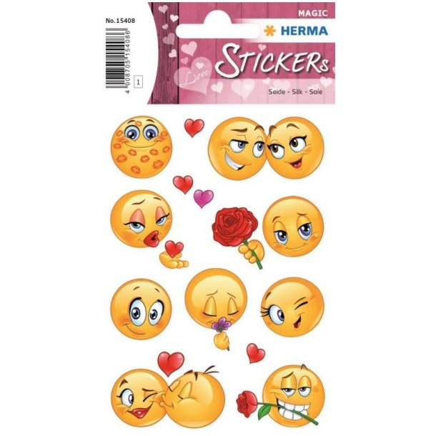 Herma Magic stickers - Valentines dag smileys - 1 stk.