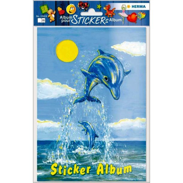 Herma album til klistermrker/stickers - delfin omslag - A5 med 16 blanke sider