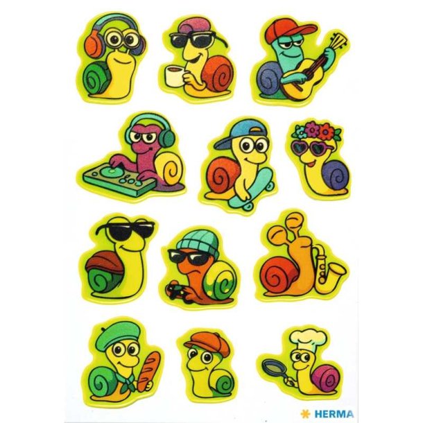 Herma Magic Klisterm�rker/Stickers - Snegle - 1 Ark
