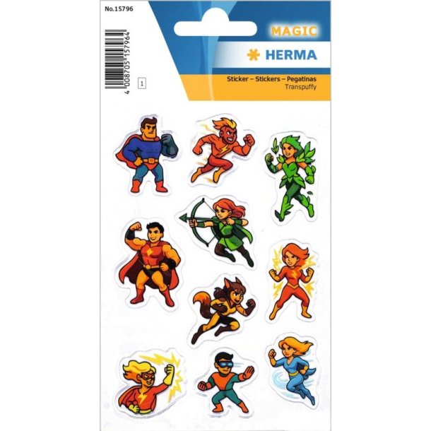 Herma Magic Klisterm�rker/Stickers - Superhelte - 1 Ark