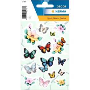 Herma Decor Klisterm�rker/Stickers - Sommerfugle - 3 Ark