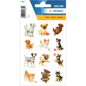 Herma Decor Klisterm�rker/Stickers - Legesyge Hunde - 3 Ark