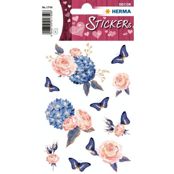 Herma Decor klistermrker/stickers - rosen drm - 3 stk.