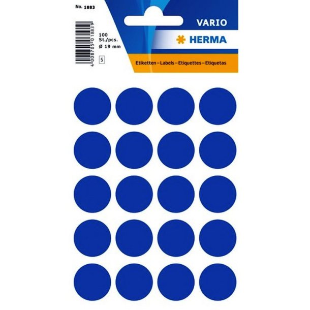 Herma Vario stickers - runde 19 - mrkebl - 100 stk.