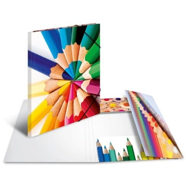 Herma elastikmappe - pap - A4 - farveblyanter