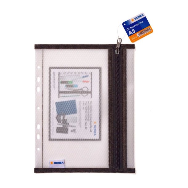 Herma Universal lynlslomme - 26x20cm - med hulkant - sort - 1 stk.