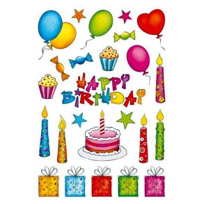 Herma Decor klistermrker/stickers - fdselsdag - 2 stk.