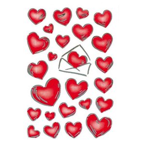 Herma Decor klistermrker/stickers - hjerter og brev - 2 stk.