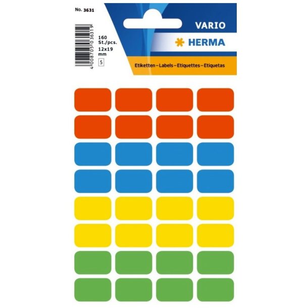 Herma Vario stickers - 12x19 - assorteret 160 stk.