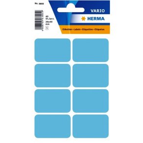 Herma Vario klistermrker/stickers - 26x40 - bl - 40 stk.