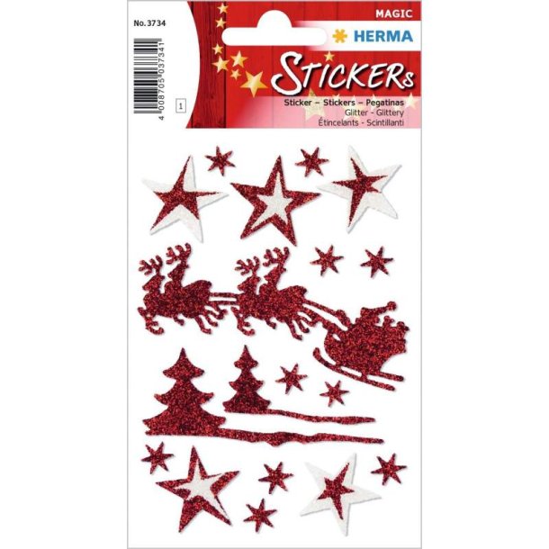 Herma Magic klistermrker/stickers - julekanetur - 1 stk.