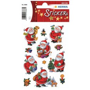 Herma Decor klistermrker/stickers - glad julemand - 3 stk.