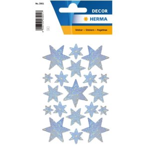 Herma Decor klistermrker/stickers - julestjerne - slv - 3 stk.