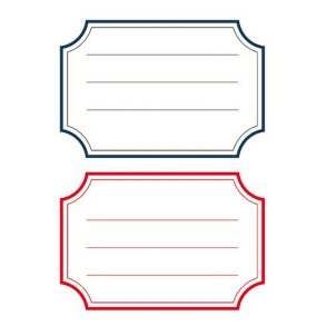 Herma Vario stickers - skolebog - rd/bl ramme - 6 stk.