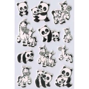 Herma Magic klistermrker/stickers - panda/zebra - 1 stk.