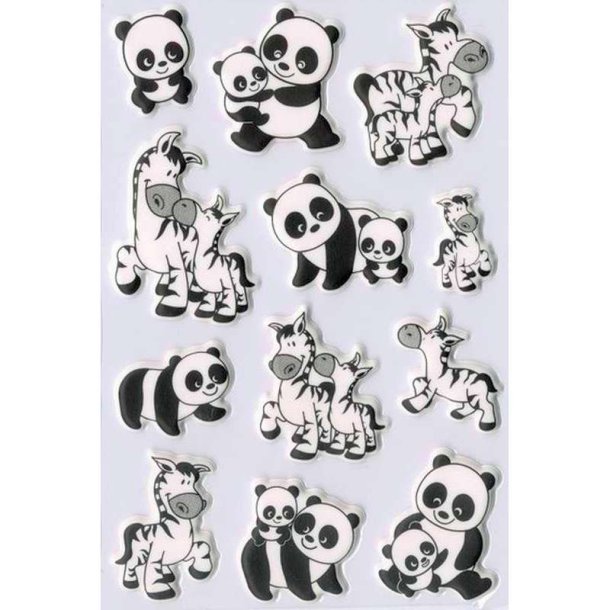 Herma Magic klistermrker/stickers - panda/zebra - 1 stk.