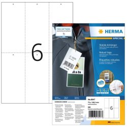 Herma Prism�rker med hul 70x148mm p� A4 ark - 600 stk.