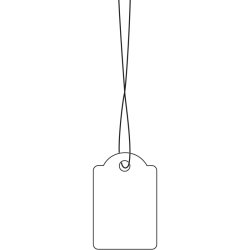 Herma Manillam�rker i 18x28mm - 1000 stk. smykkem�rker med snor