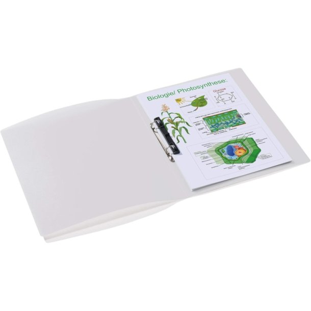 Herma A4 ringbind - Transparent Hvid - 2 D-ringe - rygbredde 25mm