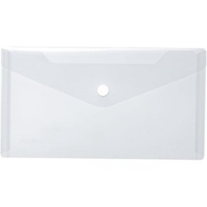 Herma kuvertmappe - 22x12cm - Gennemsigtig hvid - Knaplukning - 5 stk.