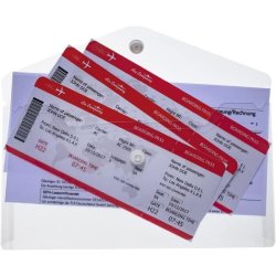 Herma kuvertmappe - 22x12cm - Gennemsigtig hvid - Knaplukning - 5 stk.