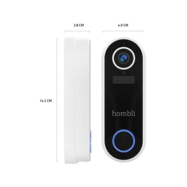 Hombli Smart Ringeklokke 2 - Ringeklokke 2 + klokke 2 - Hvid - Promo Pack