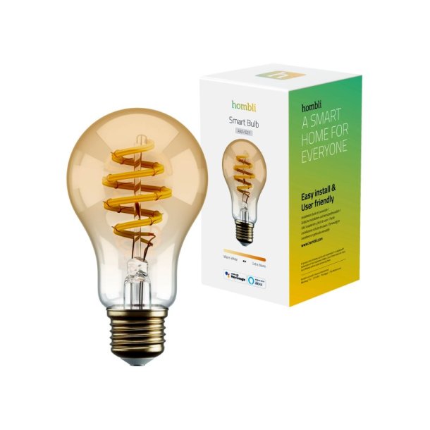 Hombli Smart bulb - A60 CCT Filament (E27) - Amber (Ravfarve)