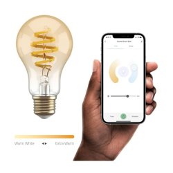 Hombli Smart bulb - A60 CCT Filament (E27) - Amber (Ravfarve)