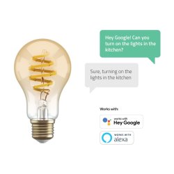 Hombli Smart bulb - A60 CCT Filament (E27) - Amber (Ravfarve)