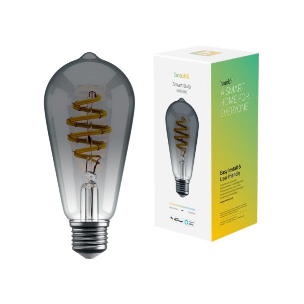 Hombli Smart bulb - ST64 CCT Filament (E27) - Smokey