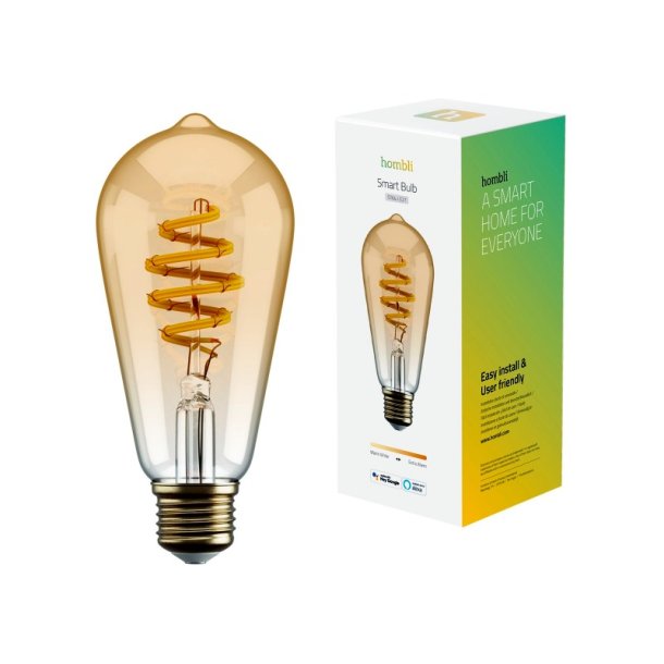 Hombli Smart bulb - ST64 CCT Filament (E27) - Amber