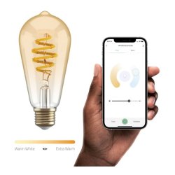 Hombli Smart bulb - ST64 CCT Filament (E27) - Amber
