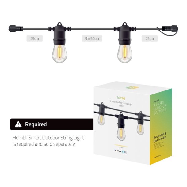 Hombli Smart Udendrs lyskde forlnger (5m)