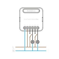 Hombli Smart Switch Module Duo - Sort