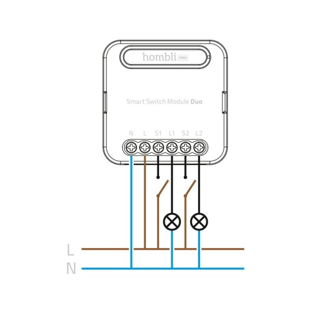 Hombli Smart Switch Module Duo - Sort