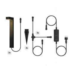 Hombli Smart udendrs stibelysning - 3 stk. - sort (start Kit)