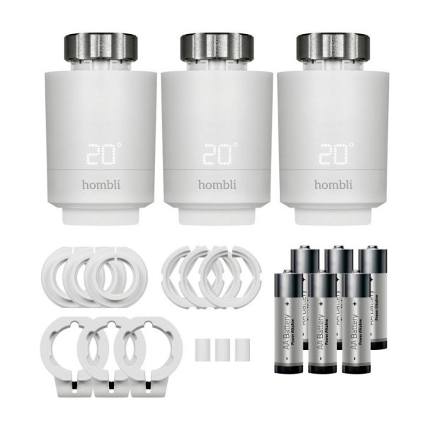 Hombli Smart Radiator Termostat - Ekstra termostater - 3 stk. - Hvid