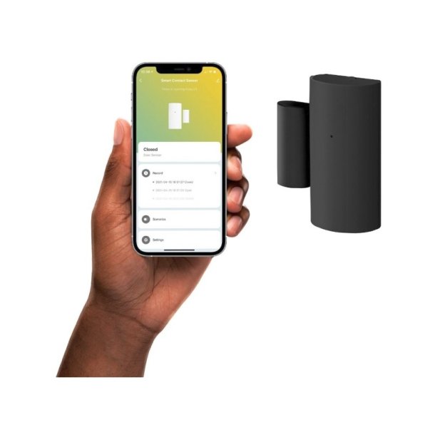 Hombli Smart Bluetooth kontaktsensor - Trdls vindues-/drsensor - Sort