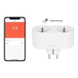 Hombli Smart dobbelt stikkontakt (EU) - Hvid