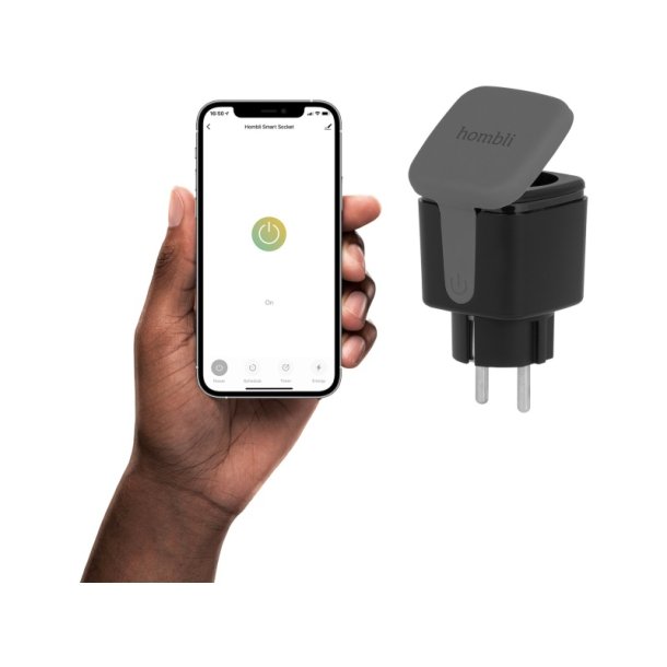 Hombli Smart udendrs stikkontakt - sort