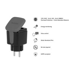 Hombli Smart udendrs stikkontakt - sort