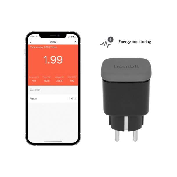 Hombli Smart udendrs stikkontakt - sort