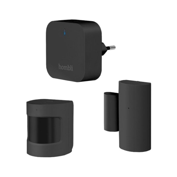 Hombli Smart Bluetooth Sensor Starterkit - Sort - (BT Bridge/BT Contact Sensor/BT PIR Motion Sensor)