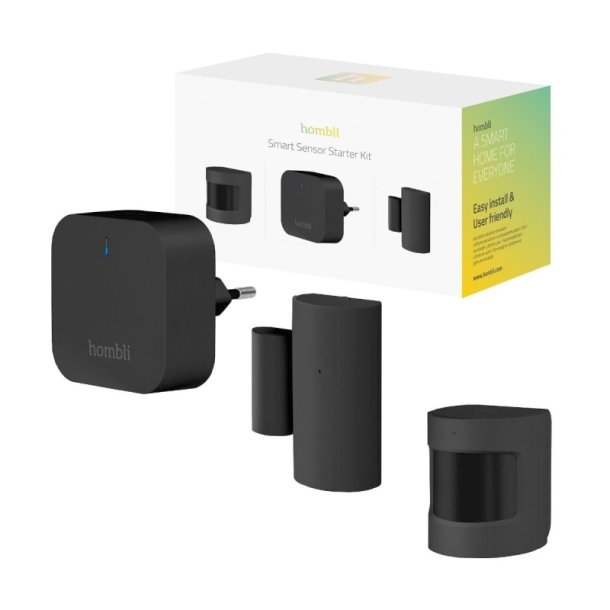 Hombli Smart Bluetooth Sensor Starterkit - Sort - (BT Bridge/BT Contact Sensor/BT PIR Motion Sensor)