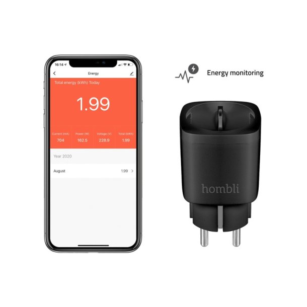 Hombli Smart Stikkontakt (EU) - Sort
