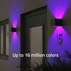 Hombli Smart udendrs vglampe - V2 - Justerbar lysstyrke og strlevinkel - sort