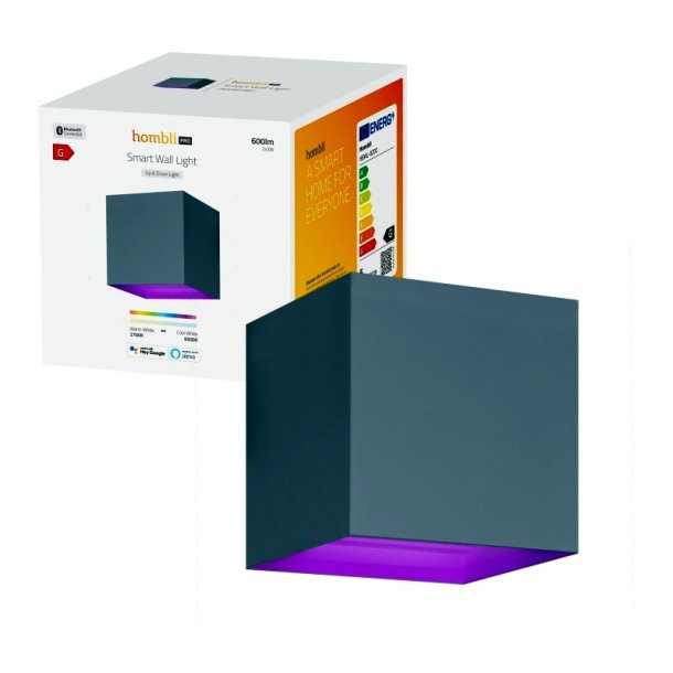 Hombli Smart udendrs vglampe - V2 - Justerbar lysstyrke og strlevinkel - gr