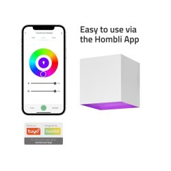 Hombli Smart udendrs vglampe - V2 - Justerbar lysstyrke og strlevinkel - hvid