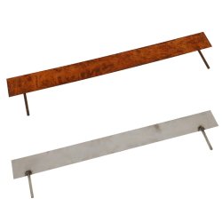H�rby Bruk Bedkant - 1030 mm x 10 mm - Rustbrun over tid