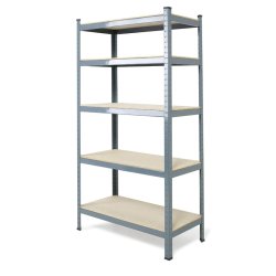 H�rby Bruk kraftig st�lreol med 5 hylder - 180x90x45cm